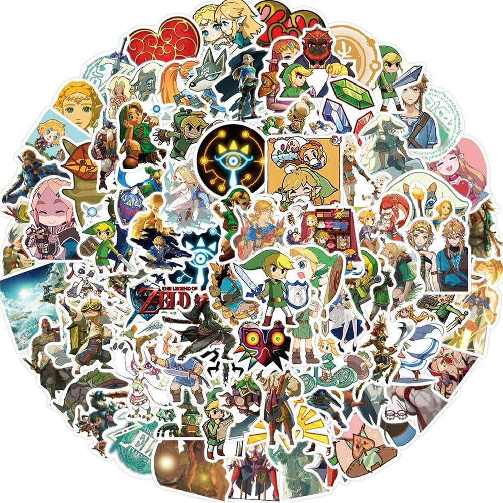 Nintendo LEGEND OF ZELDA Anime Character‎ Gaming Stickers (25 pc)